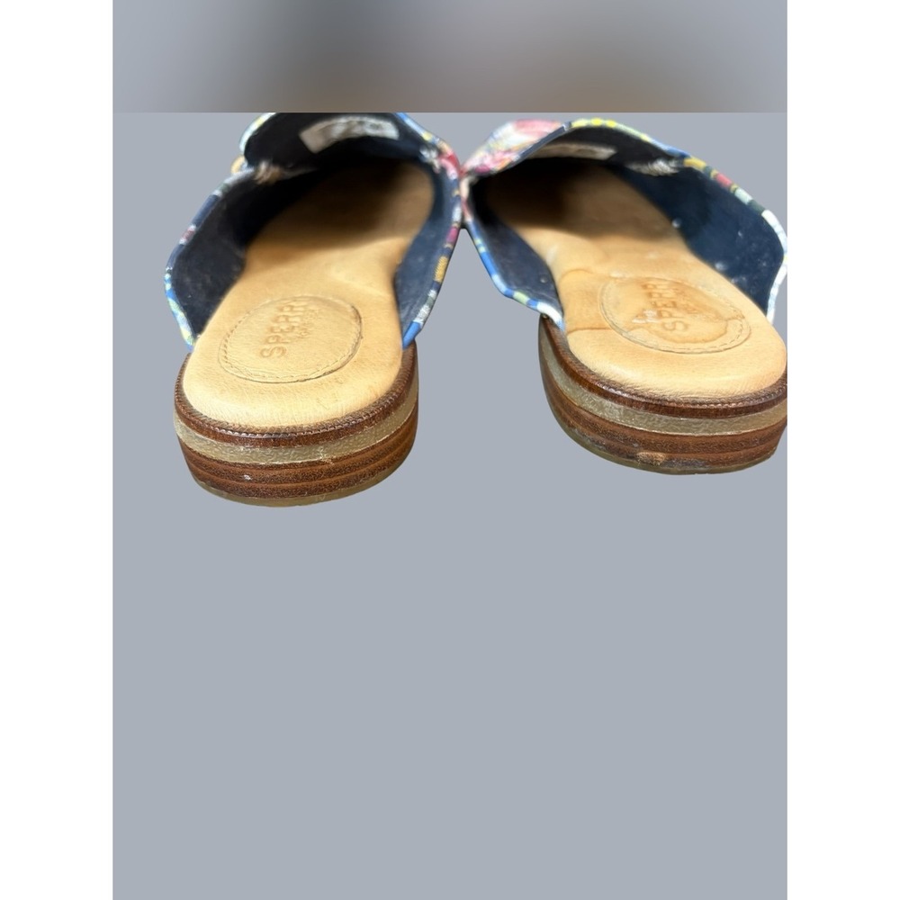 Sperry Seaport Penny Mules Womens 8 Multi Madras Plaid Patchwork Loafers Slip On - Picture 7 of 12